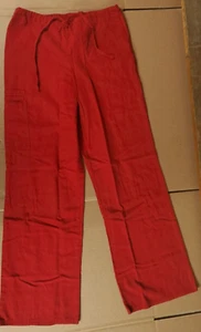 S.B. Scrubs Red Unisex Elastic Waist drawstring Scrub Bottoms Size XS 28+W 29L - Picture 1 of 5