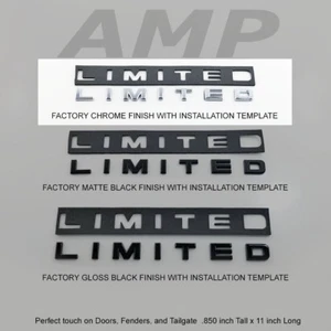 Fits (2pc) Set Expedition F-150 F-250 F-350 Limited Door Chrome Emblem Decal - Picture 1 of 6