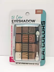LA COLORS 12 Color Eyeshadow Palette Traditional Nude Cosmetic Makeup - Picture 1 of 5