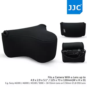 Camera Pouch Case Bag for Sony A6500 A6400 A6300 A5100+18-55mm ,50mm f/1.8 Lens - Picture 1 of 7