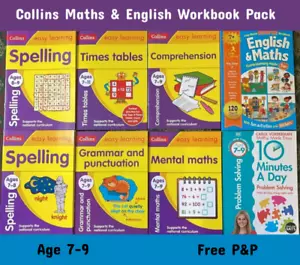Collins Easy Learning Age 7-9 yr bundle of 8 Workbooks Collection School KS2 New - Foto 1 di 7