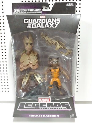 Rocket Raccoon Marvel Legends Hasbro Groot Build-a-Figure Nuevo Foto 1 de 2
