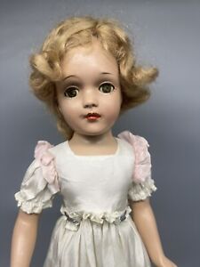Vintage 1940’s Composition Doll 17 IN Doll Vintage Gown Sandals Vintage Doll