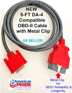 Cable 6' OBDII OBD2 compatible con Snap on DA-4 para escáner SOLUS ULTRA EESC318 - Imagen 1 de 4