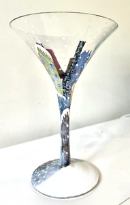 Lolita White Christmas-Tini Martini Glass Barware 7” Tall - Picture 1 of 9