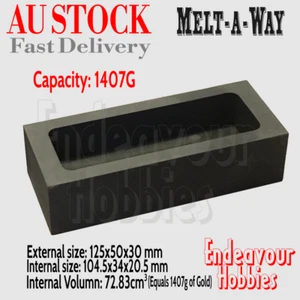 MELT-A-WAY Graphite Mould Crucible Ingot Bar For Melting Metal, AU Stock - Picture 1 of 1