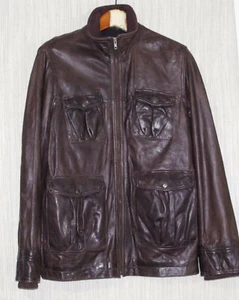 Kenneth Cole Brown Leather Men's insulated Jacket Coat Size:M - Picture 1 of 3