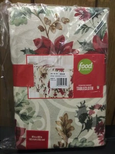 Food Network Juniper Berry 60"x102" Rectangular Tablecloth Christmas Holiday NEW - Picture 1 of 7
