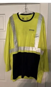 Men’s XL Envoy Long Sleeve High Visibility Crew Shirt Ramp Agent EUC Airport - Bild 1 von 5