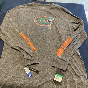 The Nike Tee UF Florida Gators Nation Grey XL Long Sleeve Shirt Football Running - Picture 1 of 14