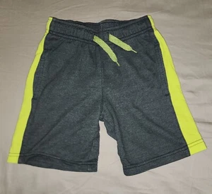 Cat & Jack Boy's Charcoal Yellow Pull On Knit Gym Shorts Size XS 4/5 - Picture 1 of 5