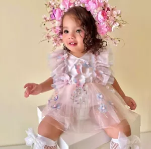 Baby Girl 1st Birthday Dress Baby Princess Party Dress Girls Cake Smash Outfit - Picture 1 of 5