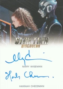 Star Trek Discovery Season 2 Mary Wiseman Hannah Cheesman Dual autograph - Picture 1 of 1