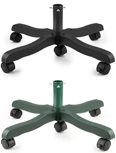 Artificial Christmas Tree Stand Fake Xmas Base Holder Wheeled Castors Heavy Duty - Picture 1 of 21