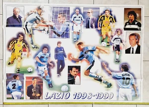 MAXI POSTER LAZIO 1998-1999 SOGNO BIANCOAZZURRO ORIGINALE NUOVO MAI ATTACCATO - Foto 1 di 2