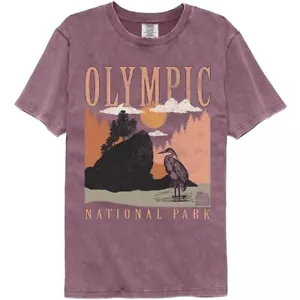 Nationalparks olympische minimalistische Landschaft Komfortfarben Marken Shirt - Bild 1 von 2