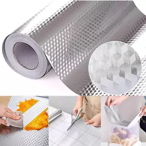 Kitchen Wallpaper Oil Proof Sticker Aluminum Foil Backsplash Self-Adhesive Conta - Picture 1 of 7