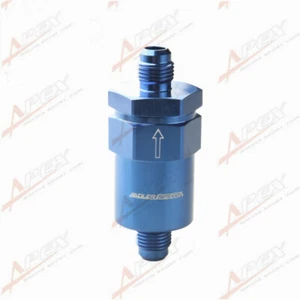 Billet Fuel Filter AN-6 AN6 6AN 30 Micron Filter Blue Aluminum Anodized - Picture 1 of 7