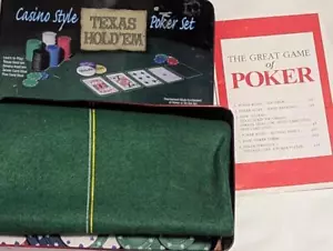 Poker Set - Cards - Chips - Mat etc rules for 5 poker games - Picture 1 of 2