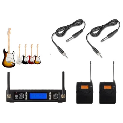 Wireless Guitar System Guitar Bass Wireless Digital Transmitter Receiver 200 Ch - Image 1 of 2