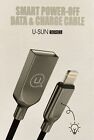Usams Auto Disconnect power-off High Speed data charging cable for Iphone 1.2M