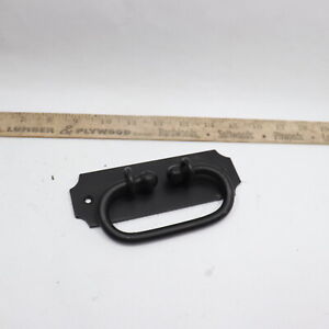 Shutter Handles Wrought Iron Black 5 1/4" Wide 5/8" in Projection