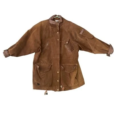 Chaqueta de cuero de gamuza vintage Lew Magram grande Foto 1 de 4