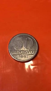 BRAZIL 50 CENTAVOS 1961 COIN - Picture 1 of 2