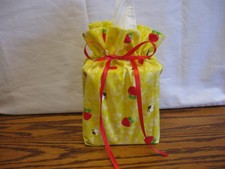 Lots of Apples & Bees cotton fabric Handmade square Tissue Box Cover