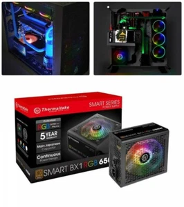 Thermaltake PC Power Supply Unit Smart BX1 RGB 650W 80Plus Bronze FastShip Japan - Picture 1 of 8