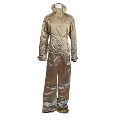 POSTAL ORO SATINADO ABRIGO ESQUÍ PANTALONES 2 PIEZAS CONJUNTO COORDINADO - 6 Foto 1 de 4