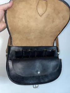 Black Leather Cartridge Bag - Picture 1 of 24