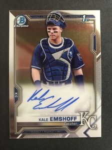 2021 Bowman Chrome #CPA-KE Kale Emshoff Prospect Autographs