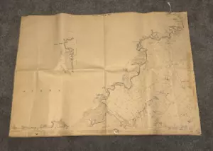 1907 2nd Edition Cornwall OS Map Sheet XLVII.12 & .8 Cloth Backed Mines Works - Picture 1 of 13