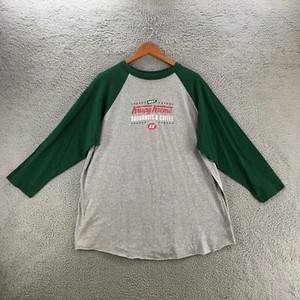 Augusta 3/4 Raglan Sleeve Tee Tshirt Mens Xxl Grey Crew Neck Printed Casual Top - Picture 1 of 10