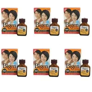 Bigen Powder Hair Color, Black Brown N20 - Pack of 6 (Combo Set) - Picture 1 of 5