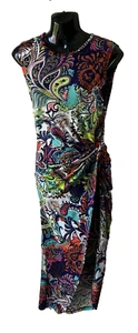 WALG DRESS MULTI PAISLEY MIDAXI SLEEVELESS PENCIL SIZE M UK 10 /  12 - Picture 1 of 7