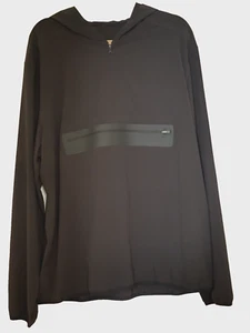 Men's LULULEMON Athletic Stretch Black Hoodie Shirt 1/3 Zip Size XXL R3-O12 - Picture 1 of 9
