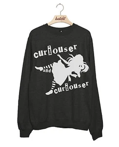 BATCH1 ALICE THROUGH THE LOOKING GLASS CURIOUSER WOMENS SWEATSHIRT JUMPER - Picture 1 of 3