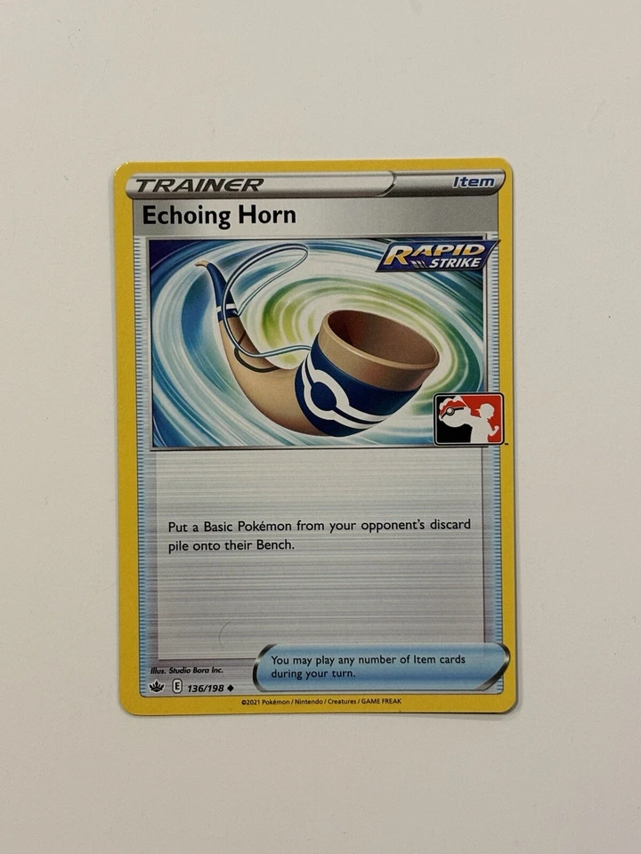1x Echoing Horn 136/198 Pokemon Prize Pack Series Chilling Reign variant NM E - Image 1 of 2