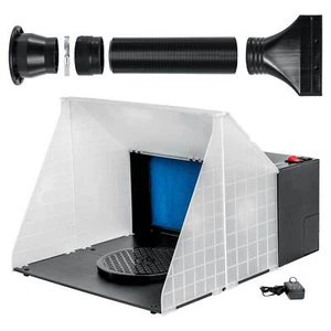 Portable Hobby Airbrush Paint Spray Booth Kit Exhaust Filter Extractor Set Model - Picture 1 of 5
