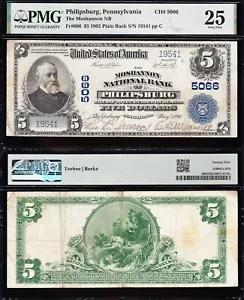 Nice RARE Bold & Crisp VF 1902 $5 PHILIPSBURG, PA National Note! PMG 25! 19541 - Picture 1 of 3