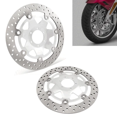 2 Round Front Brake Rotor Pads Fit For Honda Goldwing 1800 GL1800 2001-2015 2002 - Image 1 of 4