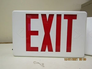 LIGHTOLIER LLNURW UNIVERSAL EMERGENCY RED LED EXIT SIGN NIB - Picture 1 of 5