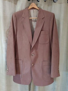 Vintage Desert Suede By The Knack Blazer Braun Wildleder Jacke Sport Mantel MCM ~LESEN~ - Bild 1 von 13