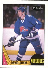 1987-88 O-Pee-Chee Nordiques Hockey Card #252 David Shaw