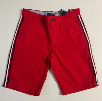 Tommy Hilfiger молодежи мальчиков хлопок красный Chino шорты размер 4 регулируемая талия - Изображение 1 из 3