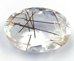 62.65 Ct Oval Yellow Rutilated Quartz Certified Transparent IGL Loose Gems 5AIW - Picture 1 of 8