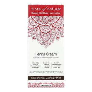 Tints of Nature Colour Hair Henna Cream Dark Brown 2.46 fl oz (Pack of 3) - Picture 1 of 2