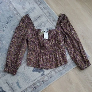 NUEVO CON ETIQUETAS J. Top Crew X Liberty Tela Daydream Ocupado Izzy Estampado Floral Calado Talla 14 - Imagen 1 de 13